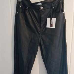 Black Faux Leather Pants